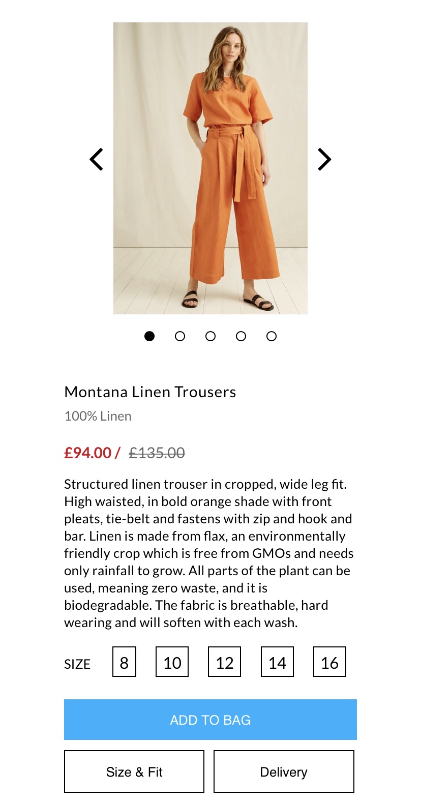 People Tree Summer Sale upto 70% off| Montana Linen Trousers