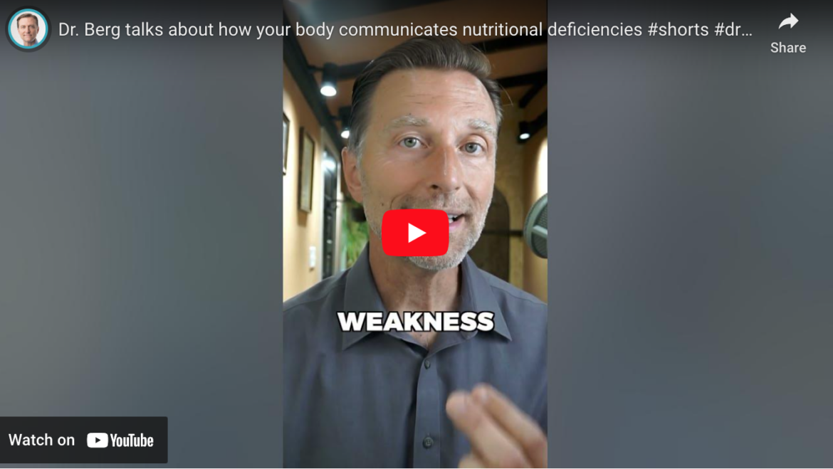 Dr. Berg talks about how your body communicates nutritional deficiencies #shorts #drberg #keto