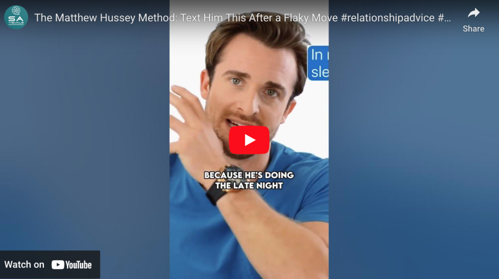 The Matthew Hussey Method: Text Him This After a Flaky Move #relationshipadvice #datingtips